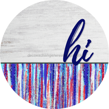 Patriotic Door Hanger Hi Dco - 01546 - Dh 18’ Round Wood
